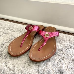 Tory Burch Cameron Metallic Pink | Size 7.5 M